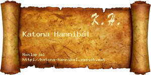 Katona Hannibál névjegykártya